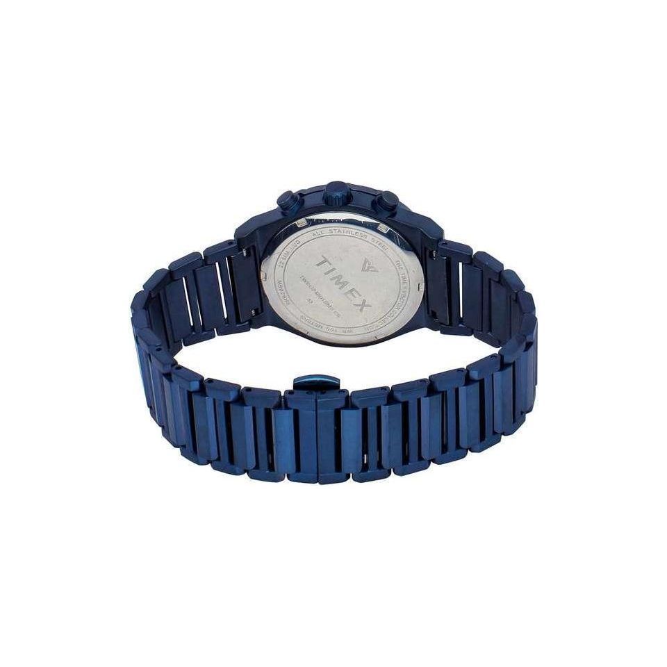 TIMEX Men E Class Watch with Blue Dial and Blue Stainless Steel Bracelet - TWEG24801