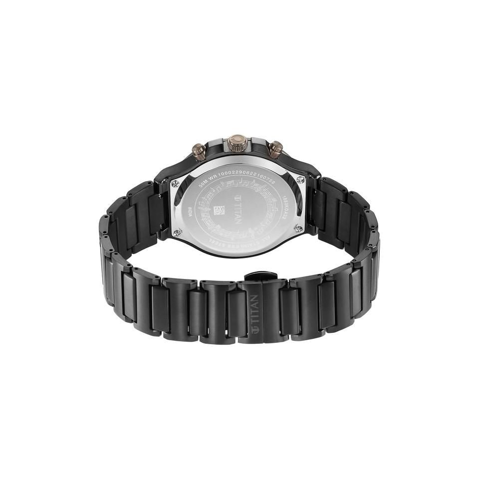 Titan Quartet Grey Dial Stainless Steel Strap Watch 1883KM01 / NS1883KM01