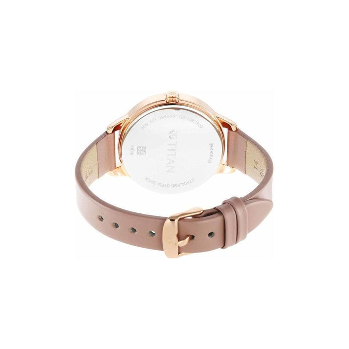 Titan Purple Glam It Up Brown Dial Stainless Steel Strap Watch 2648WL05 / NS2648WL05