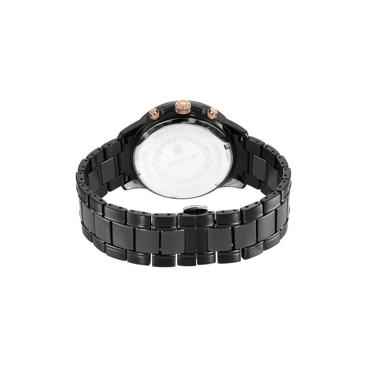 Titan Quartet Black Dial Ceramic Strap Watch 90090KD03(DM762)