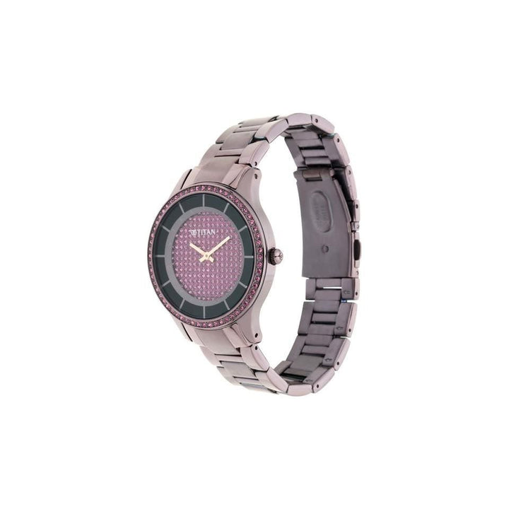 TITAN Girl Power in Purple Dial Stainless Steel Watch NM95109QM01 (DK120)