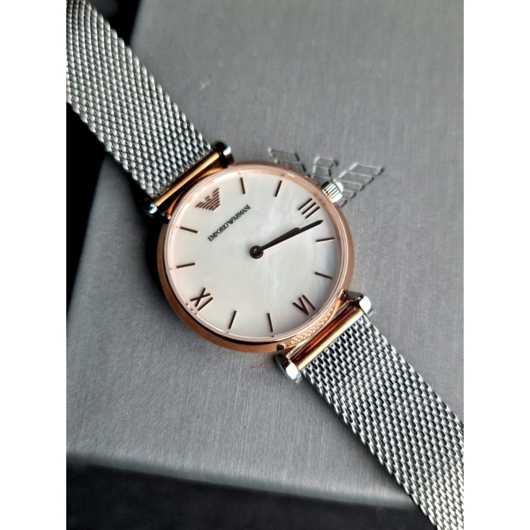 Emporio Armani Stainless Steel Analog Mother of Pearl Dial Women Watch  AR2067