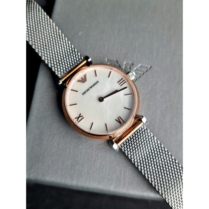 Emporio Armani Stainless Steel Analog Mother of Pearl Dial Women Watch  AR2067