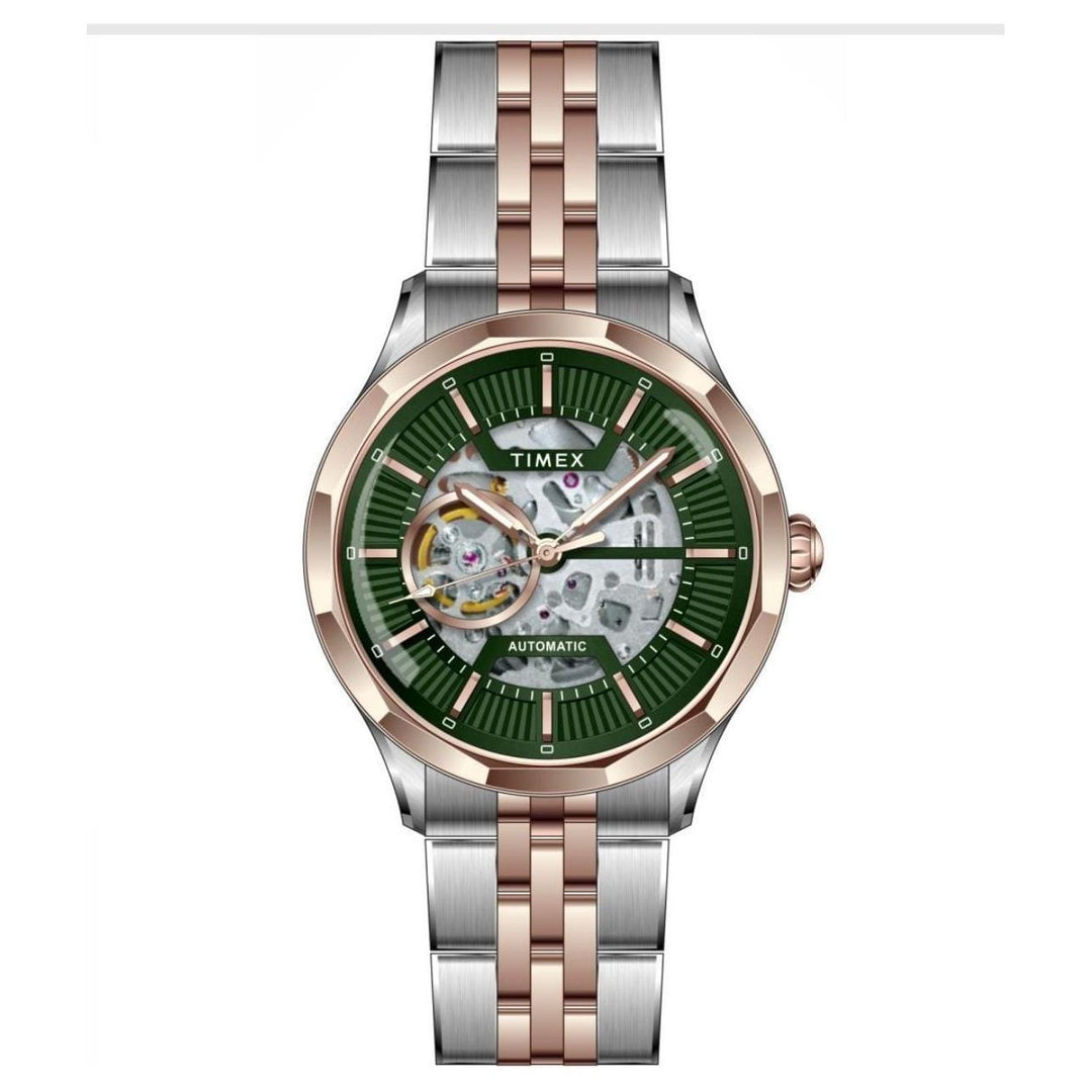 Timex Men's Premium Green Round Dial Analog Watch - TWEG27602