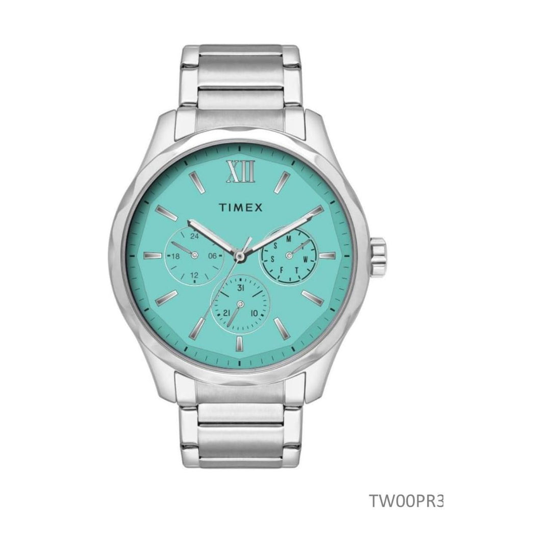 Timex Tiffany Blue Dial St Steel Bracelet Watch Set TW00PR326