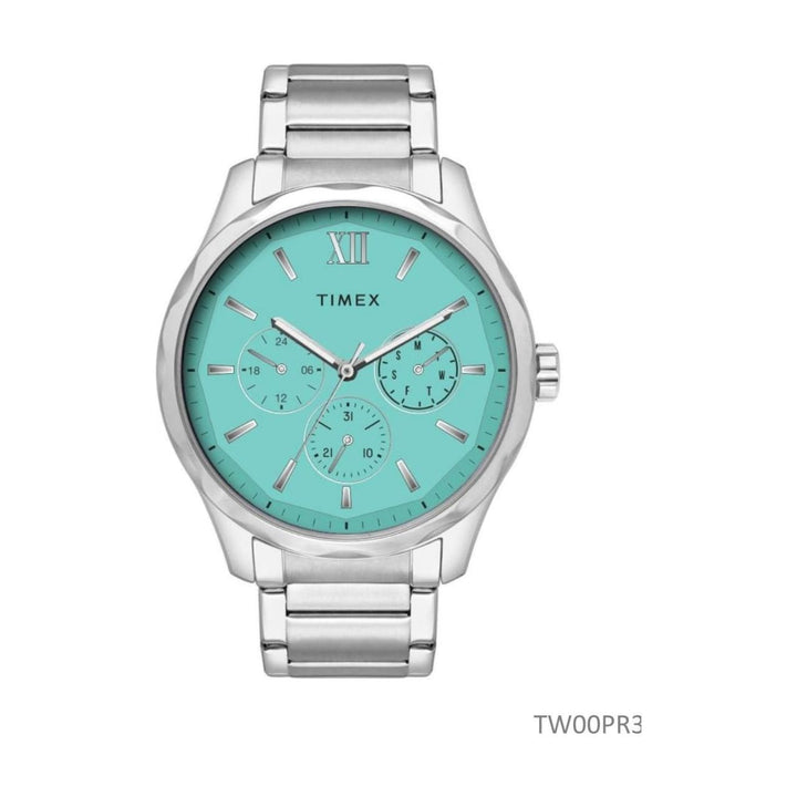 Timex Tiffany Blue Dial St Steel Bracelet Watch Set TW00PR326