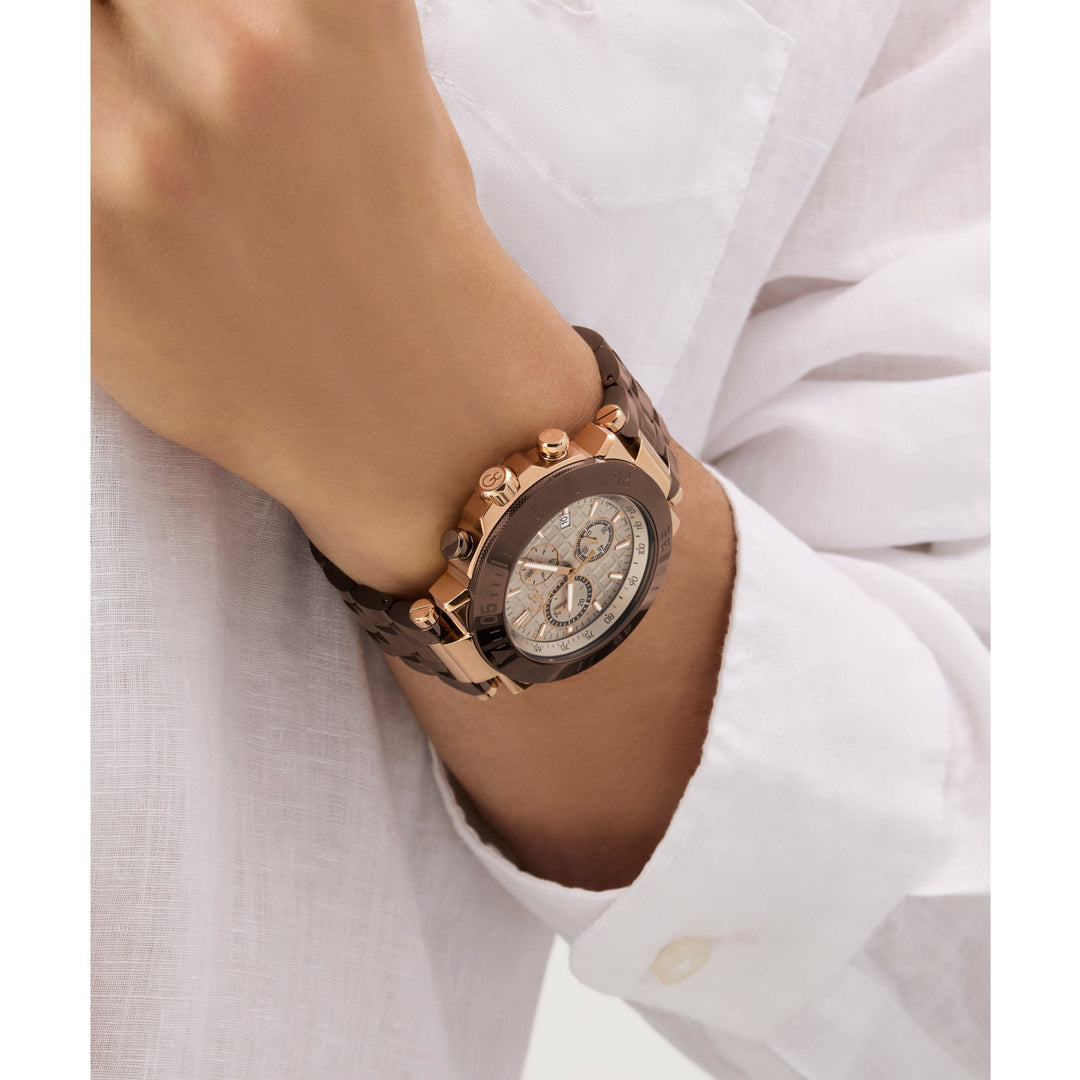 Gc One Chrono Metal Rose Gold Men's Watch with Tachymeter