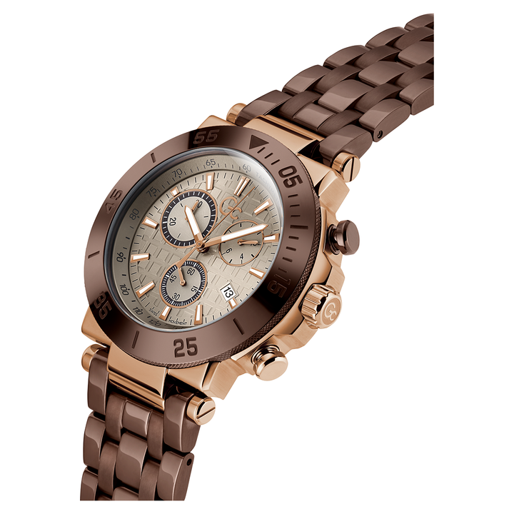Gc One Chrono Metal Rose Gold Men's Watch with Tachymeter