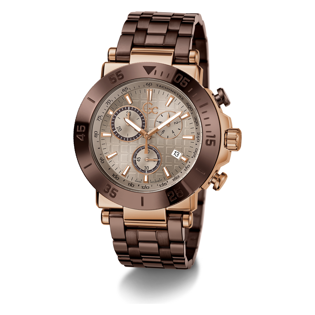 Gc One Chrono Metal Rose Gold Men's Watch with Tachymeter