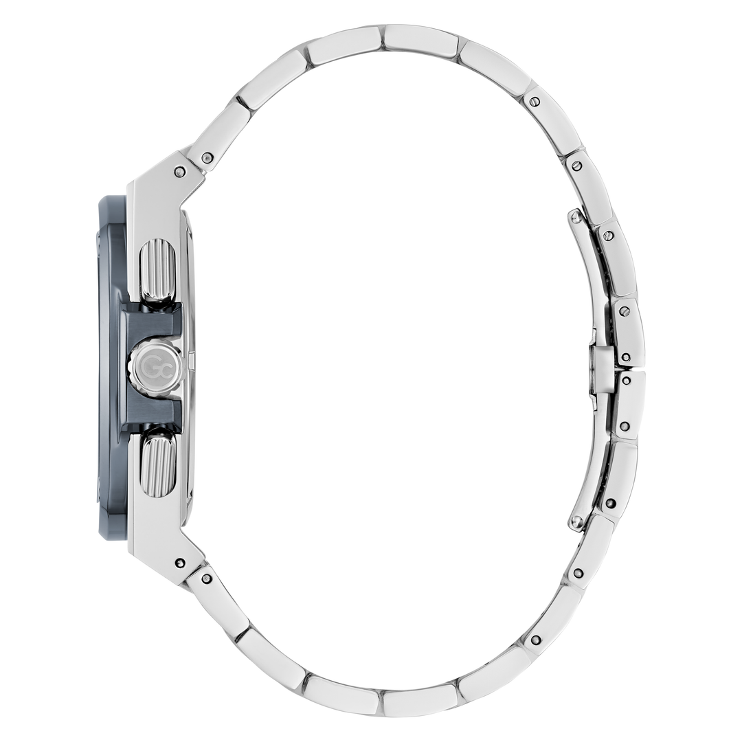 Gc Coussin Shape Chrono Metal Watch - Stylish Men's Timepiece