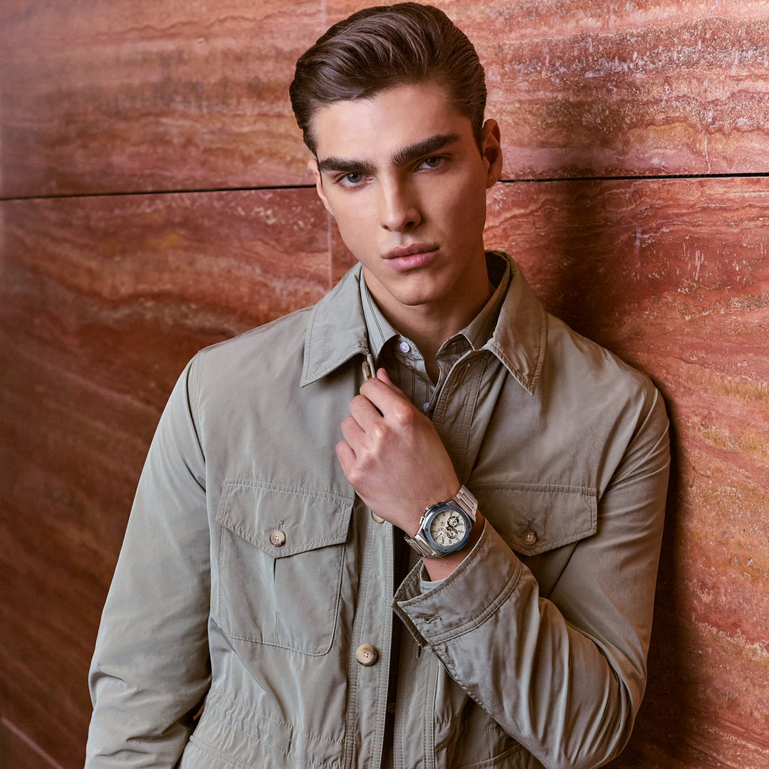 Gc Coussin Shape Chrono Metal Watch - Stylish Men's Timepiece