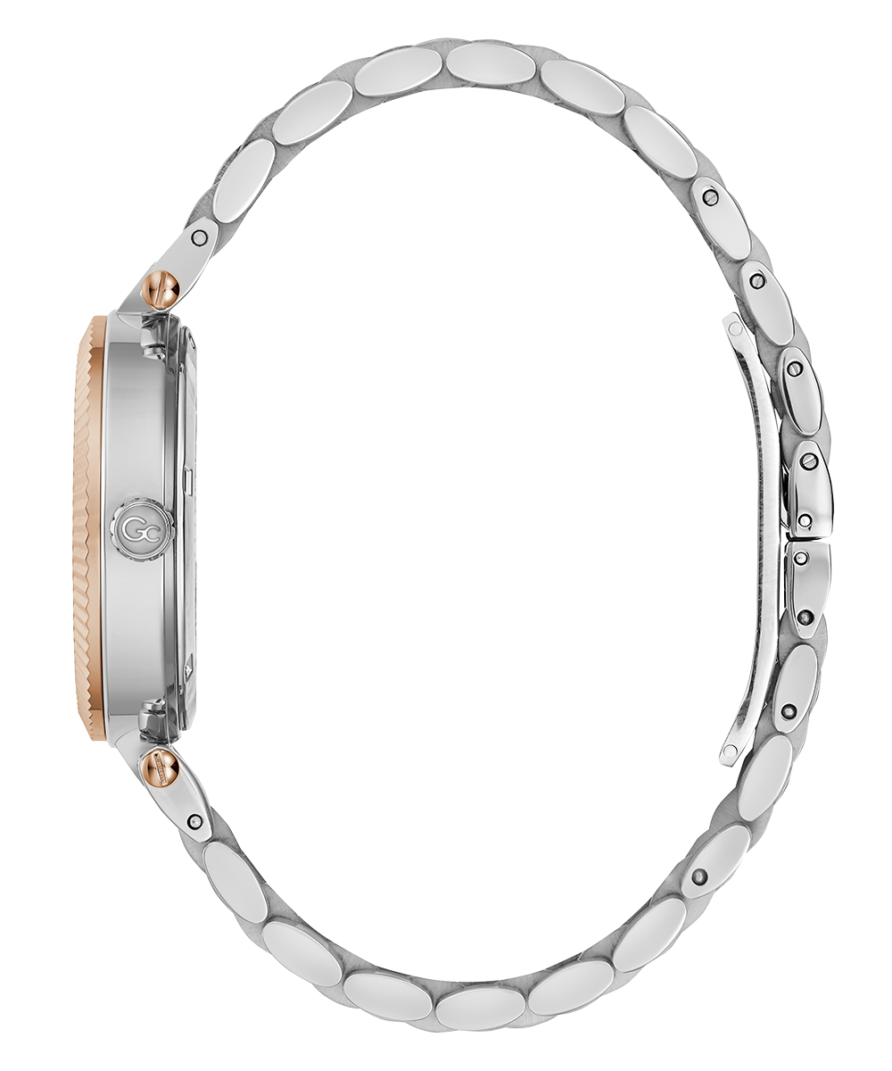 Gc Watch Flair Mid Size Metal Z01003L1 White Dial Women&