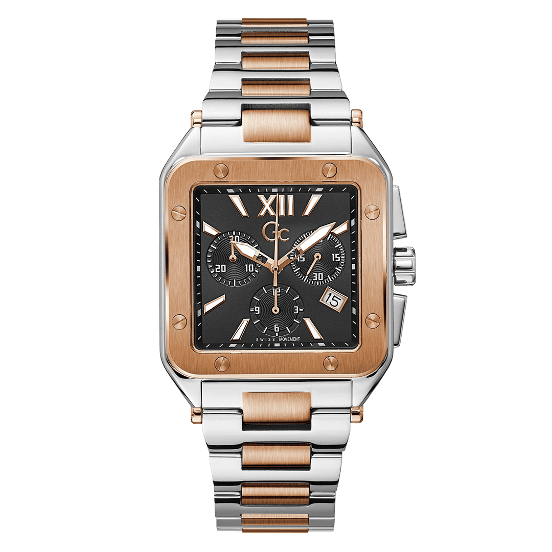 Gc Couture Square Mens Chrono Metal Z08001G2MF