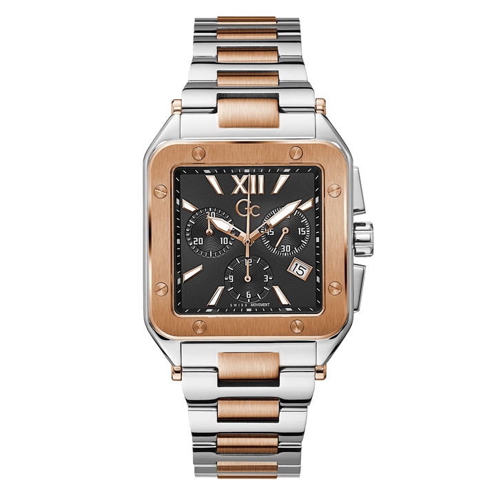 Gc Couture Square Mens Chrono Metal Z08001G2MF