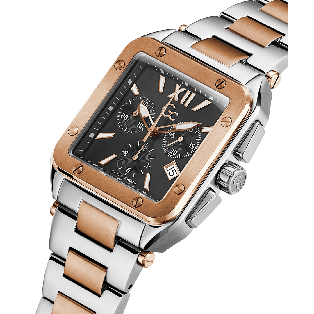 Gc Couture Square Mens Chrono Metal Z08001G2MF