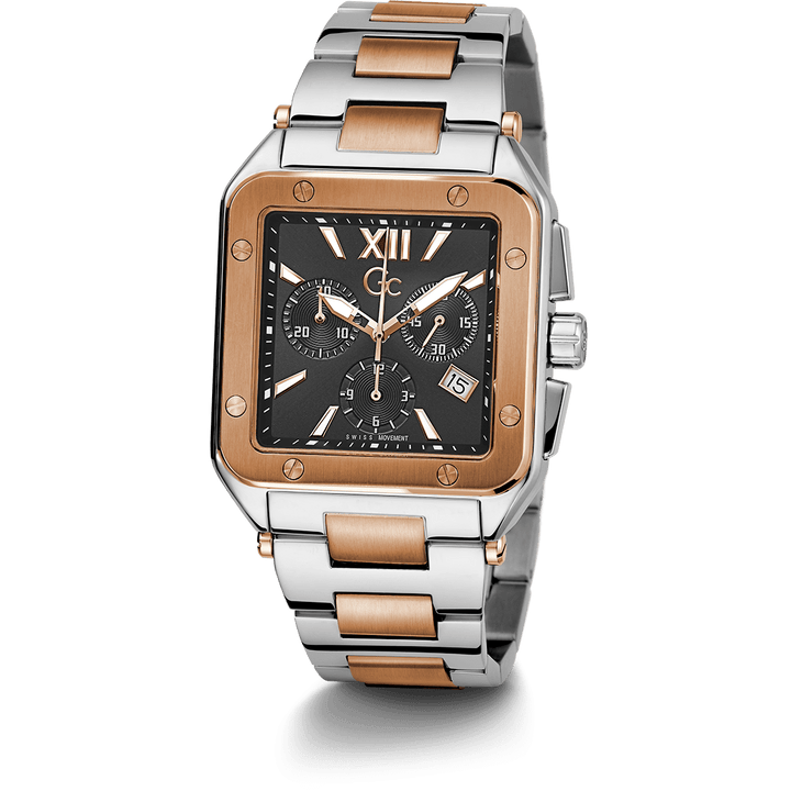 Gc Couture Square Mens Chrono Metal Z08001G2MF