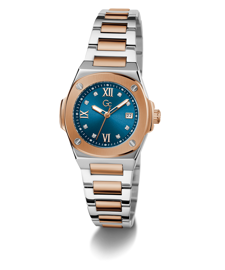 Gc Watch Coussin Shape Mini Z12011L7 Blue Dial Women&