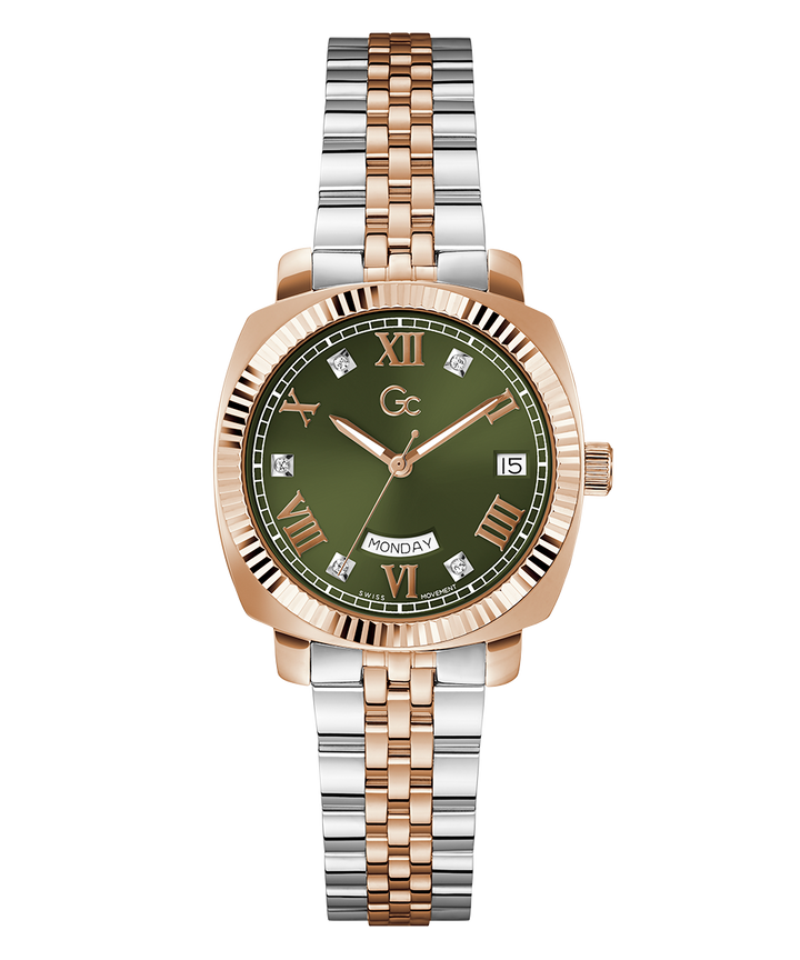 Gc Watch Flair Coussin Lady Z44004L3 Green Dial Women&