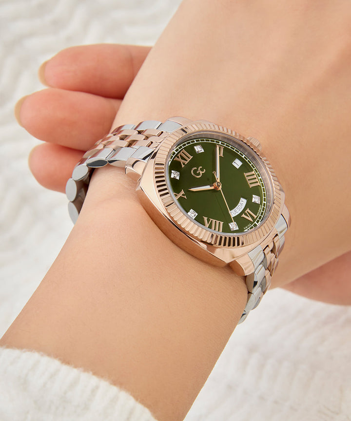 Gc Watch Flair Coussin Lady Z44004L3 Green Dial Women&