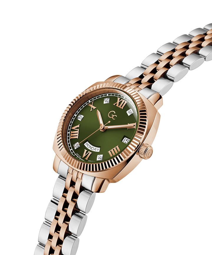Gc Watch Flair Coussin Lady Z44004L3 Green Dial Women&