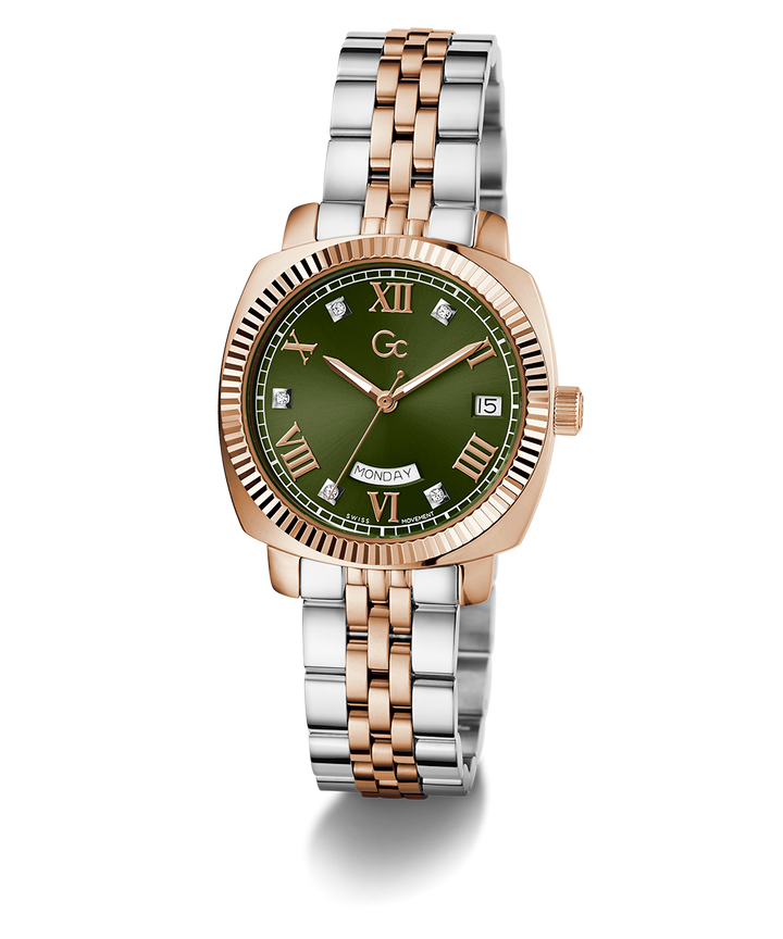 Gc Watch Flair Coussin Lady Z44004L3 Green Dial Women&