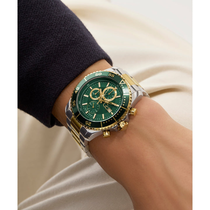 Gc SpeedRacer Chrono Metal Watch with Elegant Green Dial