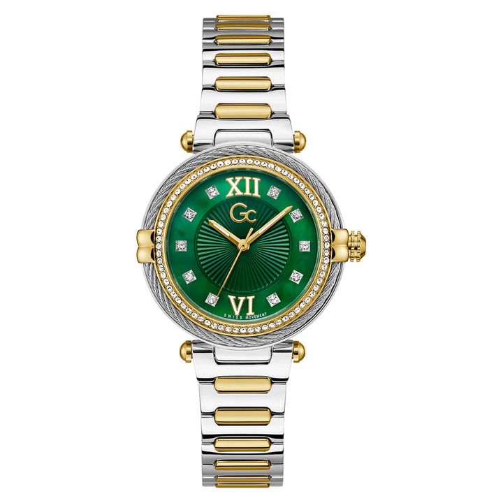 Gc Vogue Cable Women Green Round Dial Analog Watch Z52002L9MF