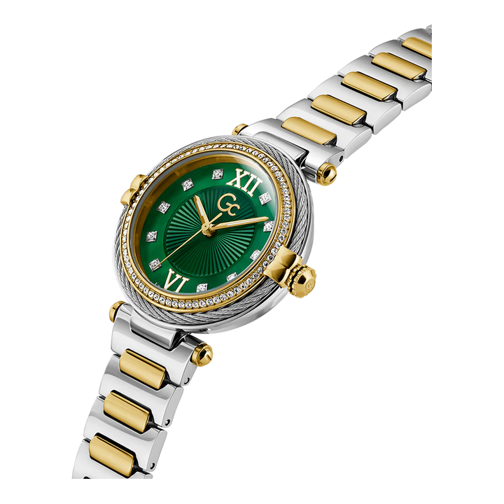 Gc Vogue Cable Women Green Round Dial Analog Watch Z52002L9MF