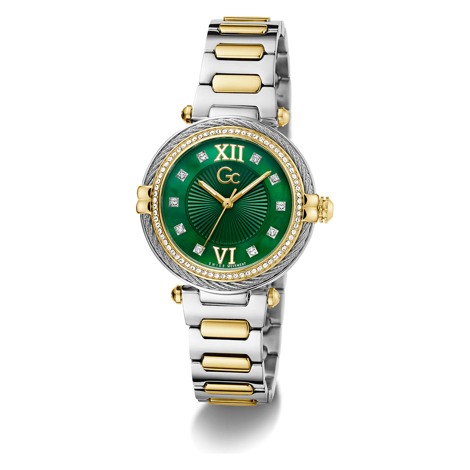 Gc Vogue Cable Women Green Round Dial Analog Watch Z52002L9MF
