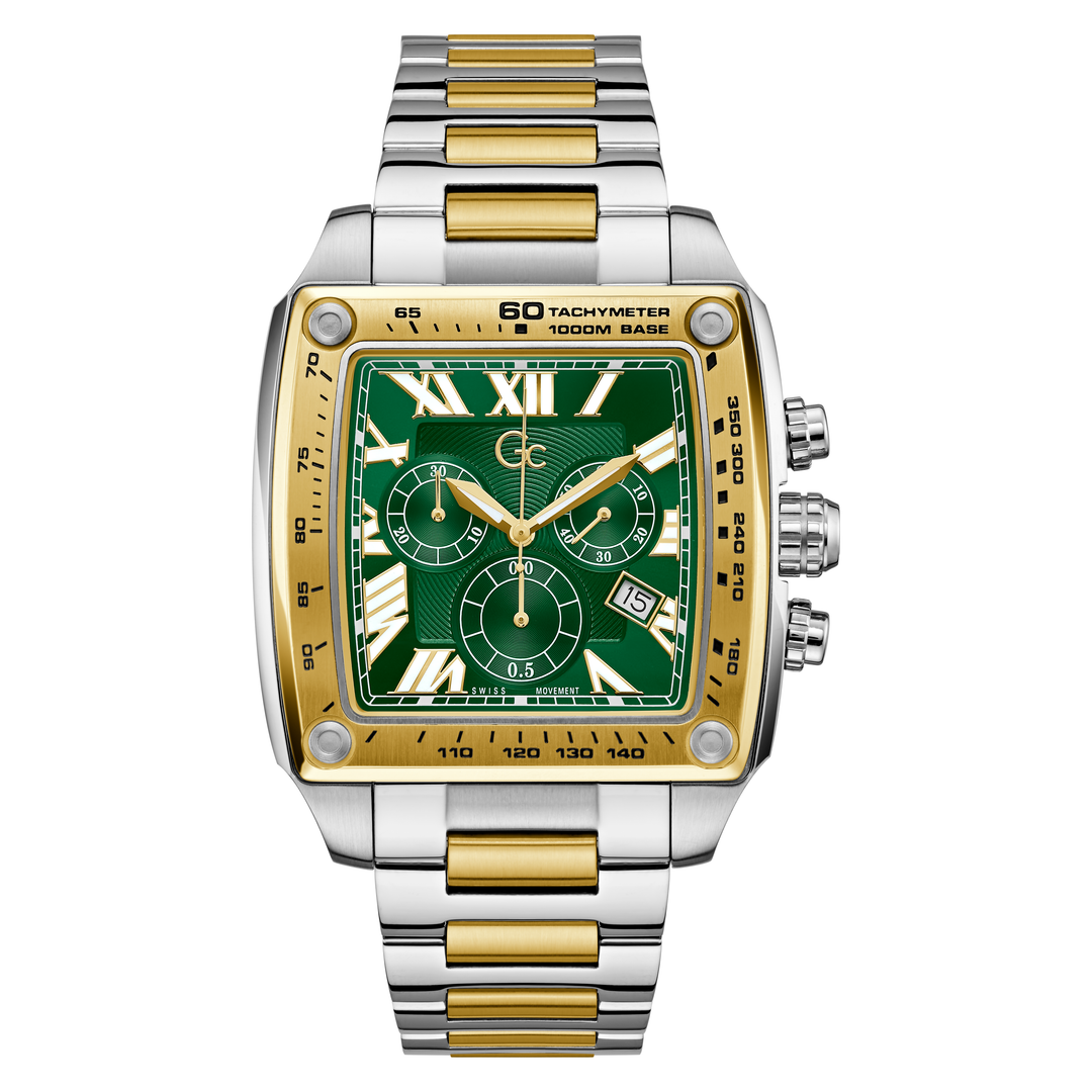 Gc RetroFit Chrono Metal Watch - Bold Design for Stylish Men
