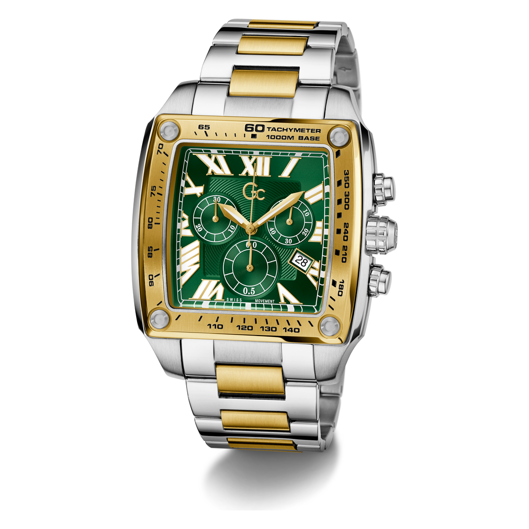 Gc RetroFit Chrono Metal Watch - Bold Design for Stylish Men
