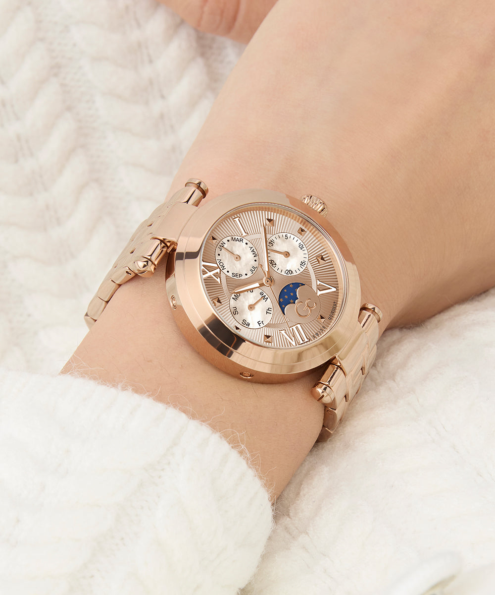 Gc Watch Topchic Z62003L3 Rose Gold Dial Women&