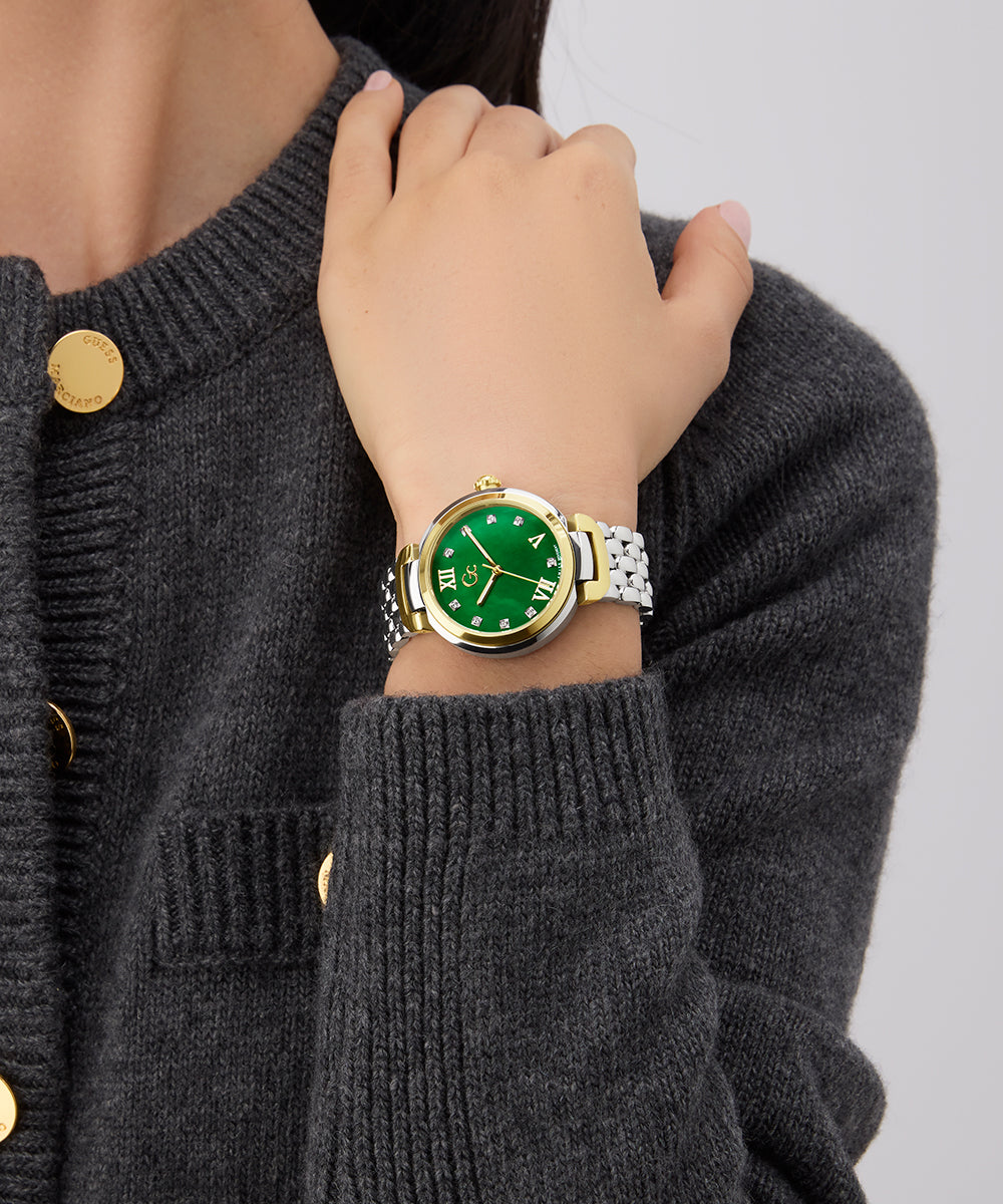 Gc Watch Allure Z64002L1 Green Dial Women&