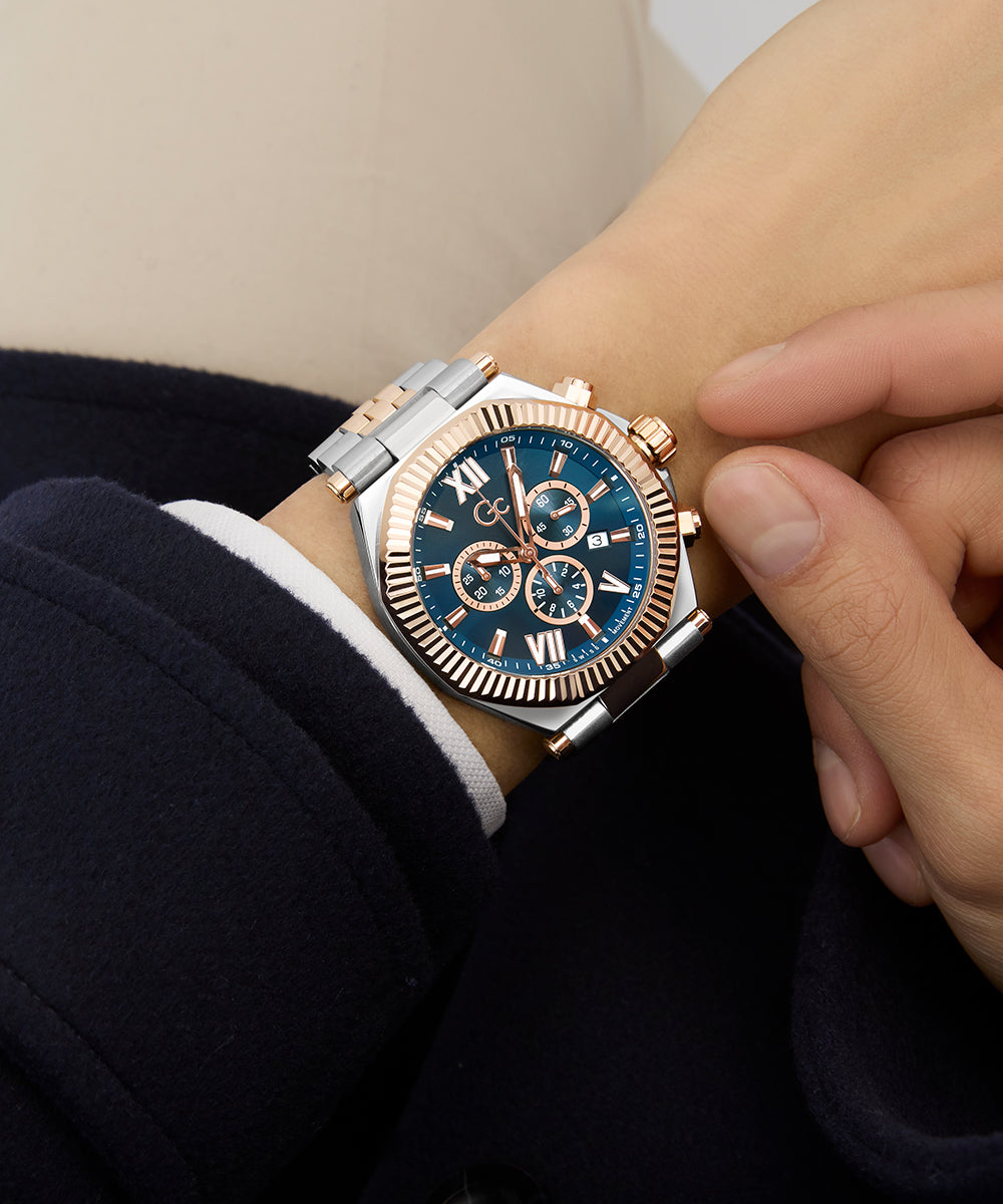 Gc Watch Atlas Z66002G7 Blue Dial Men&