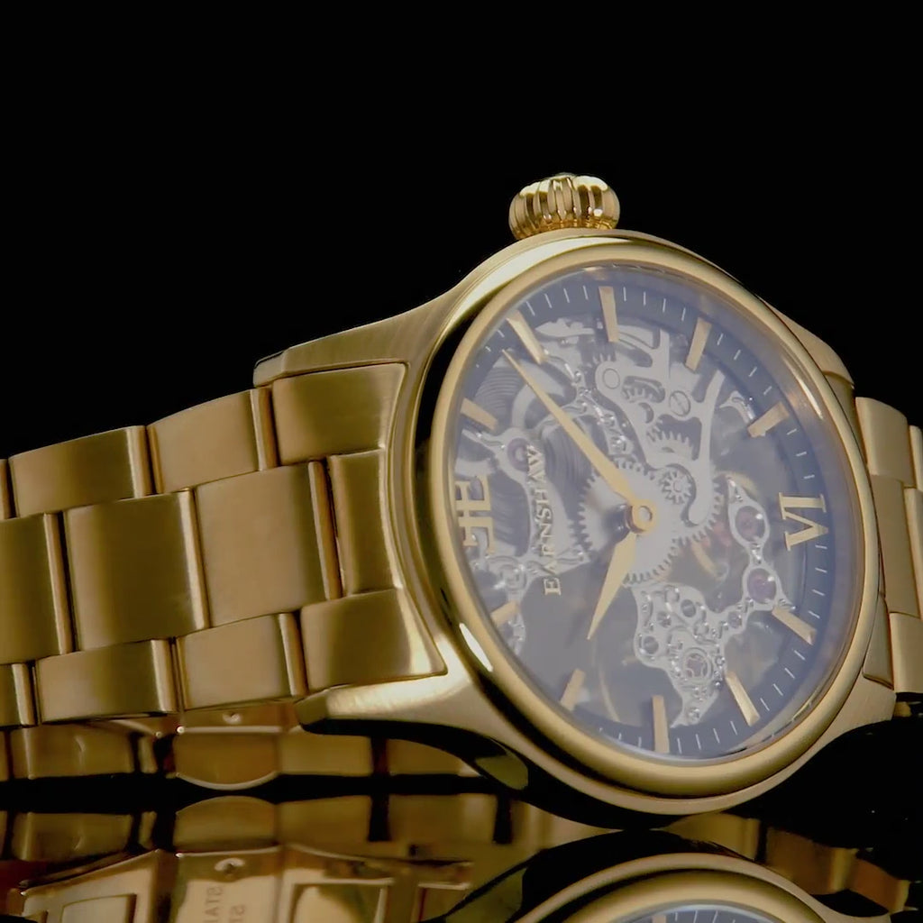 Earnshaw Bauer Shadow Mechanical Skeleton Gold Mist