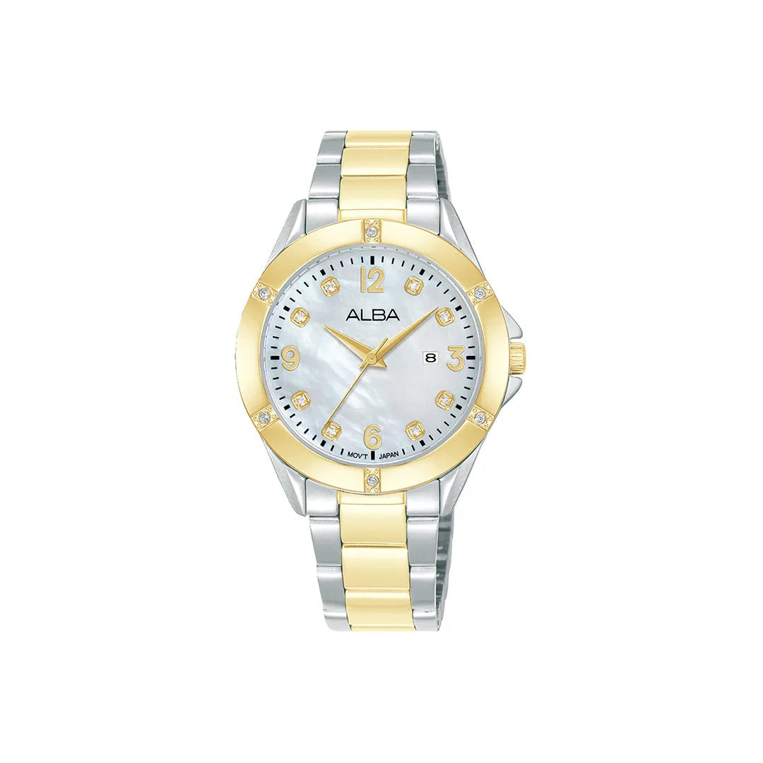 Alba AH7EW8X1 Radiant Pearl Gold Accent Women&