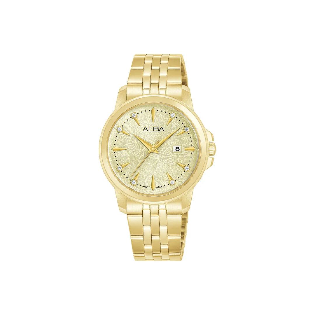 Alba AH7EX4X1 Gold Dial Women&