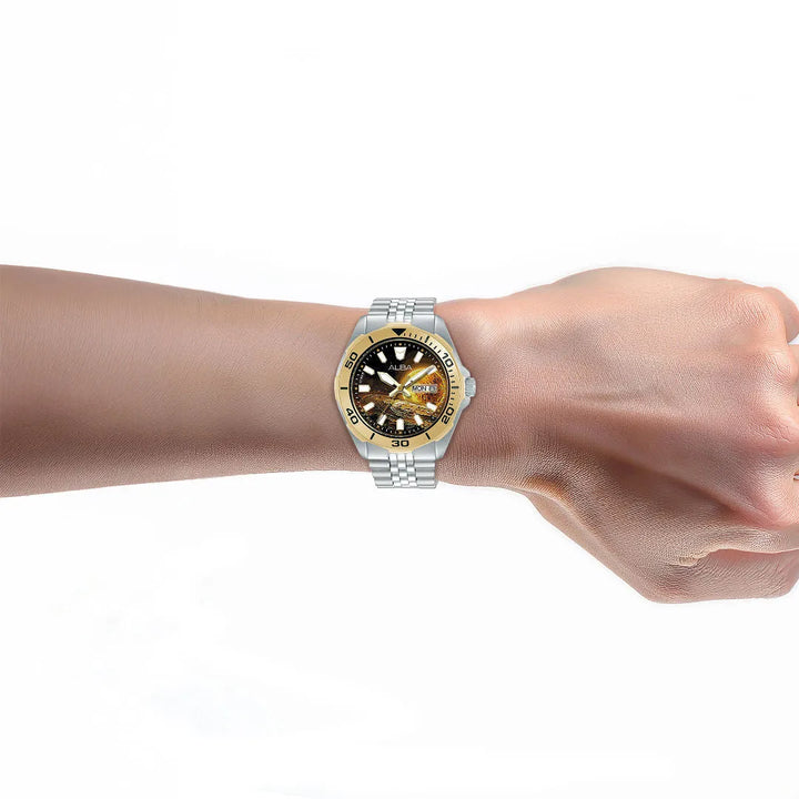 Alba Galaxy Dial AV3590X2 Gold &amp; Black Dial Quartz Men&
