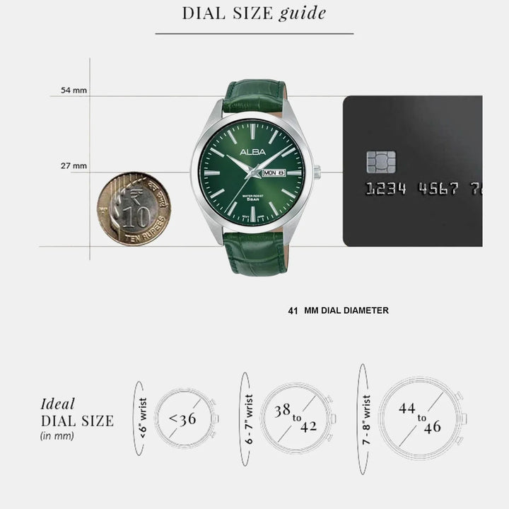 Alba Prestige AJ6213X1 Green Dial Men&