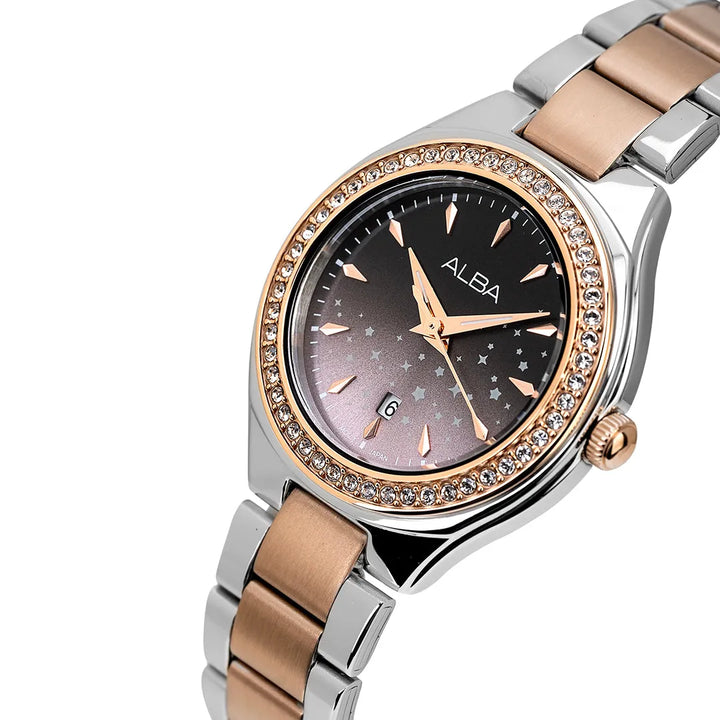 Alba Stardust Elegance AH7ET6X1 Black Dial Women&