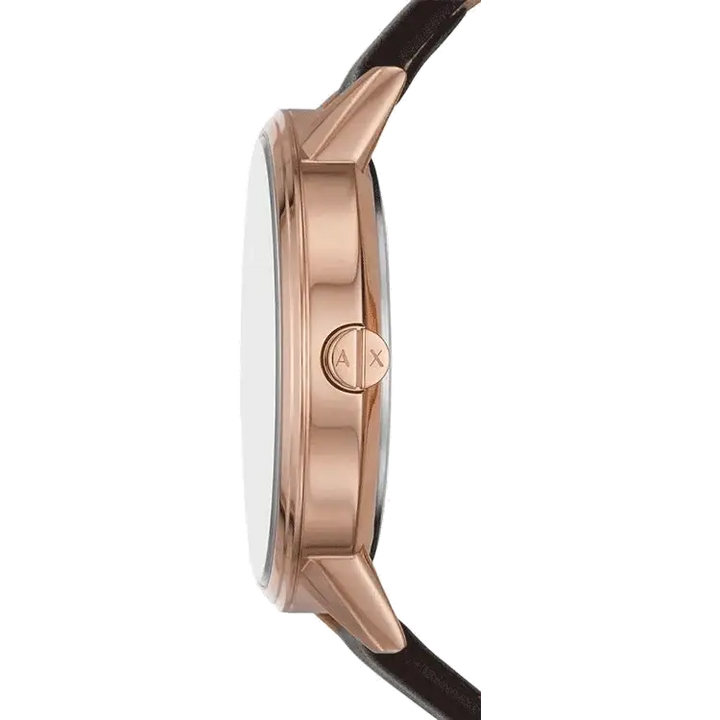 Armani exchange rose discount gold watch mens