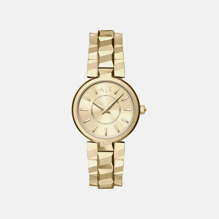 Armani Exchange AX4407 Gold Dial Women&