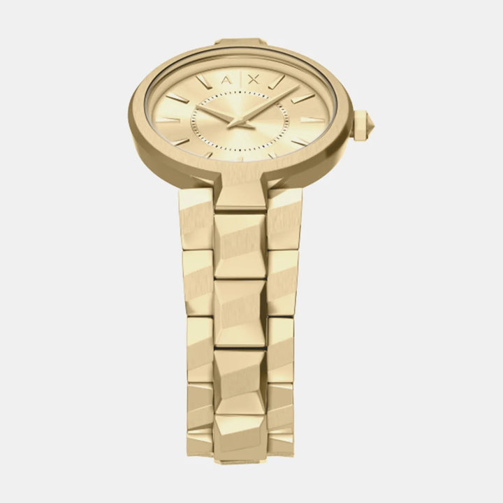 Armani Exchange AX4407 Gold Dial Women&