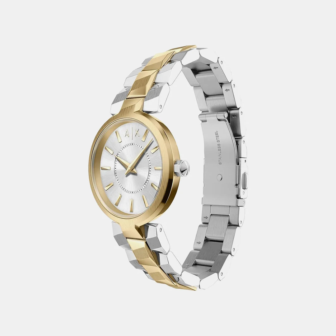 Armani Exchange Silver Dial Stainless Steel Women&
