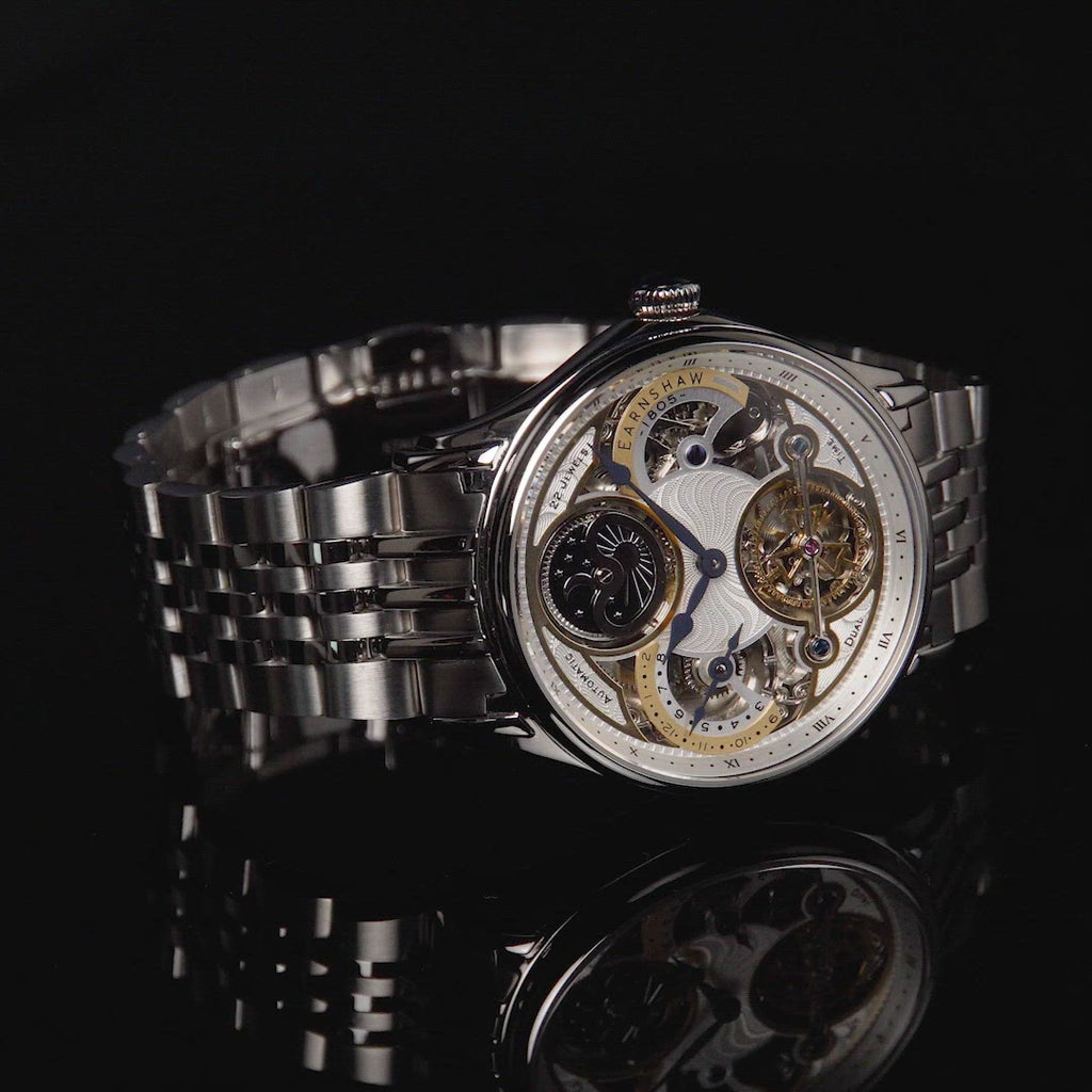 Earnshaw Nasmyth Sun Moon Dual Time Automatic Gilt