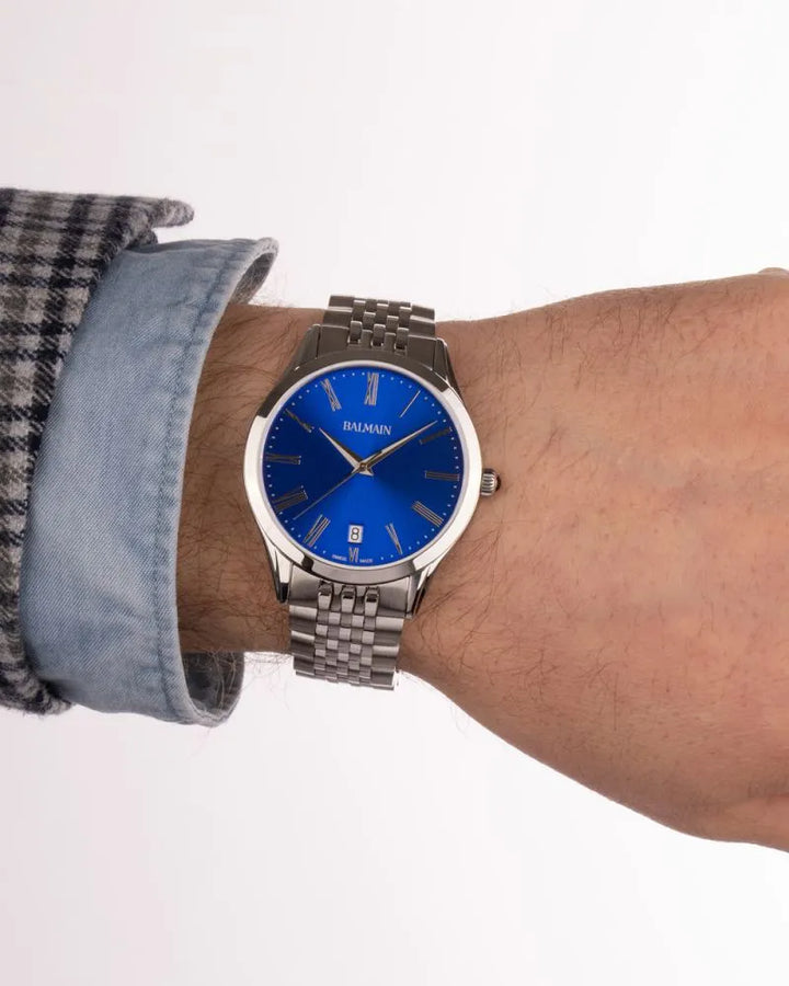 Balmain Classic R B41013190 Blue Dial Men&