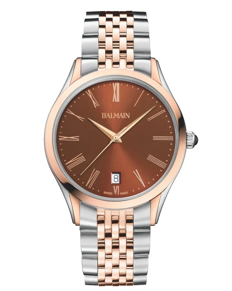 Balmain Classic R B41083150 Brown Dial Men&