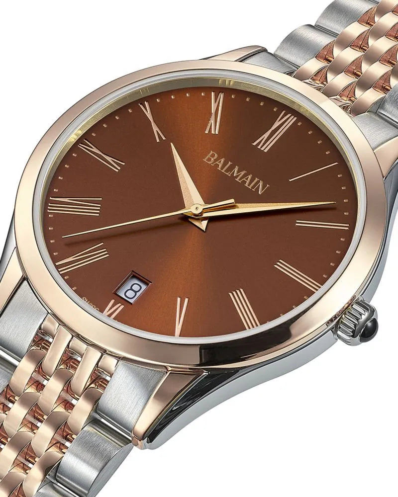 Balmain Classic R B41083150 Brown Dial Men&
