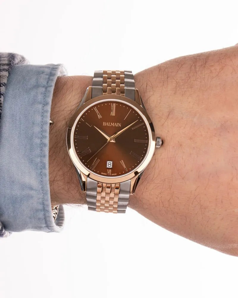 Balmain Classic R B41083150 Brown Dial Men&