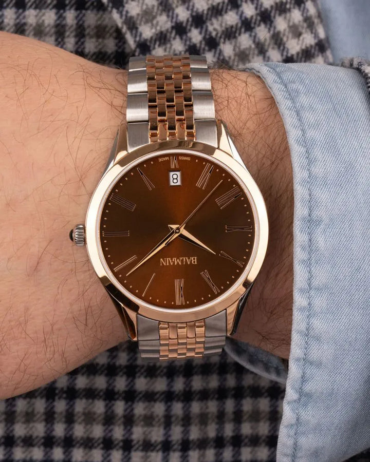 Balmain Classic R B41083150 Brown Dial Men&